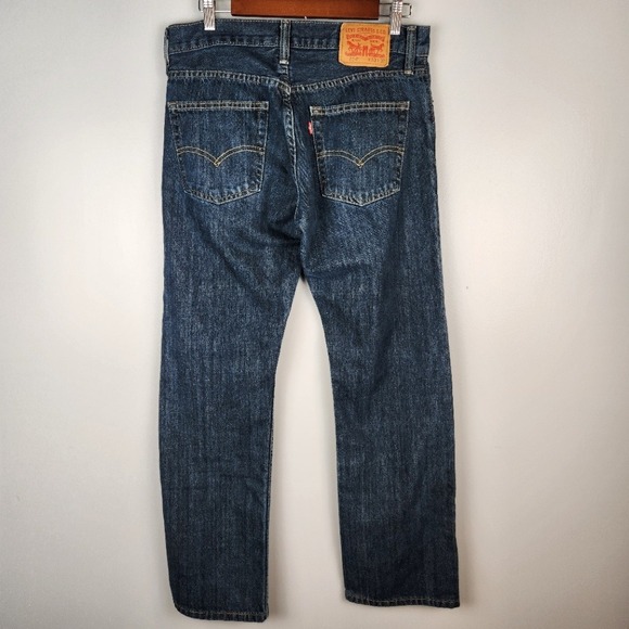 Levi's 514 Straight Fit Jeans Mens‎ Medium Wash Blue Denim W33 L32 - Picture 3 of 15